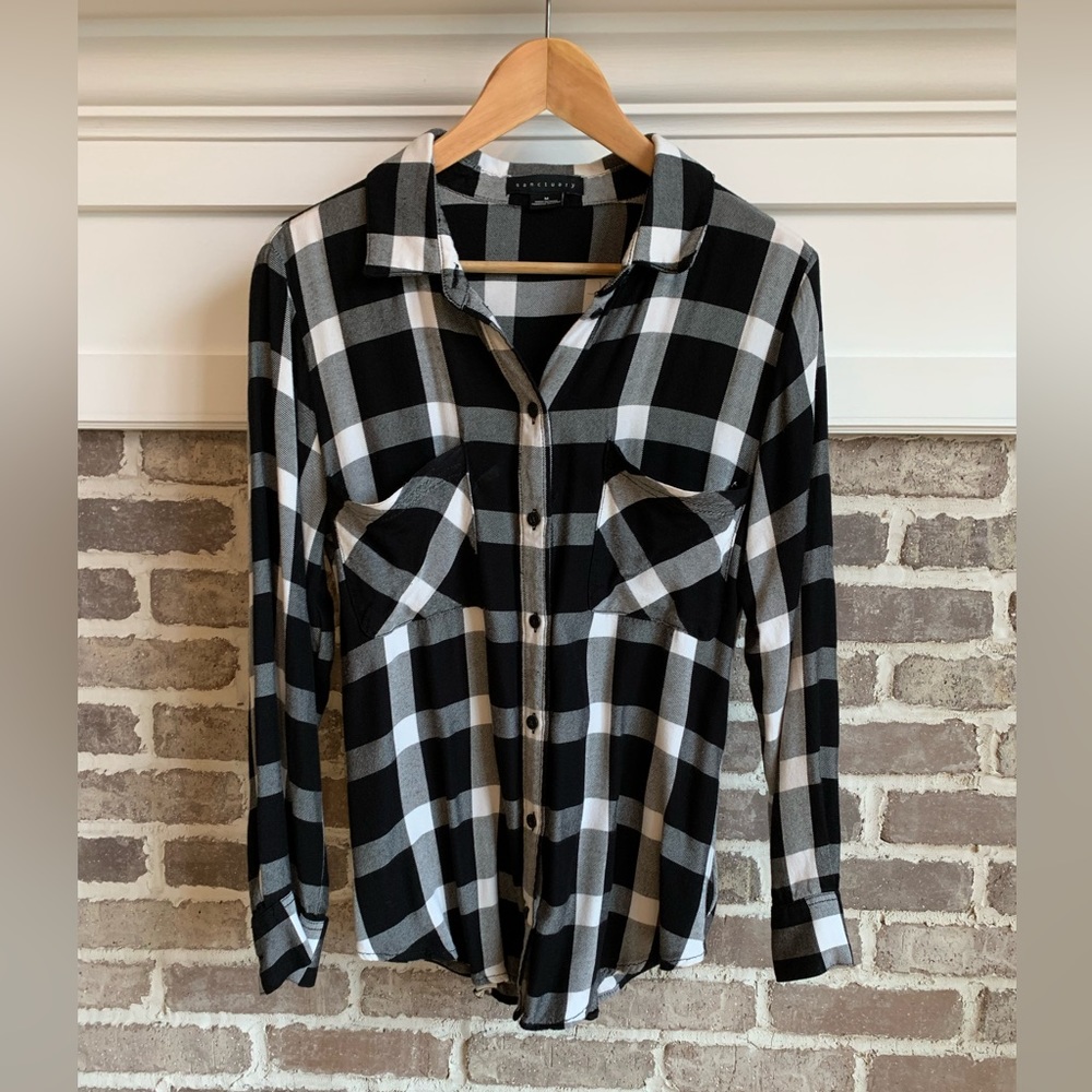 EXCELLENT CONDITION SANCTUARY BUTTON DOWN SHIRT | SIZE M